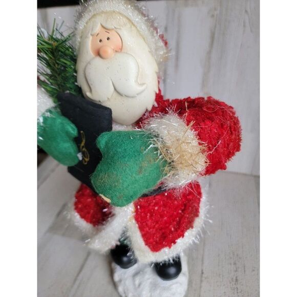 Animated dancing Jingle Bell caroling Santa Claus glitter xmas figure - Picture 4 of 13